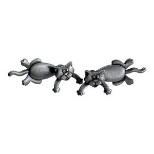 JJ Peweter Articulated Cats Earrings